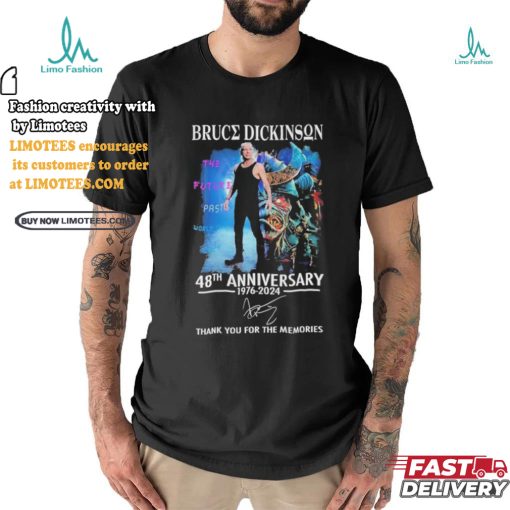 Bruce Dickinson 48th Anniversary 1976 2024 Thank You For The Memories T Shirt