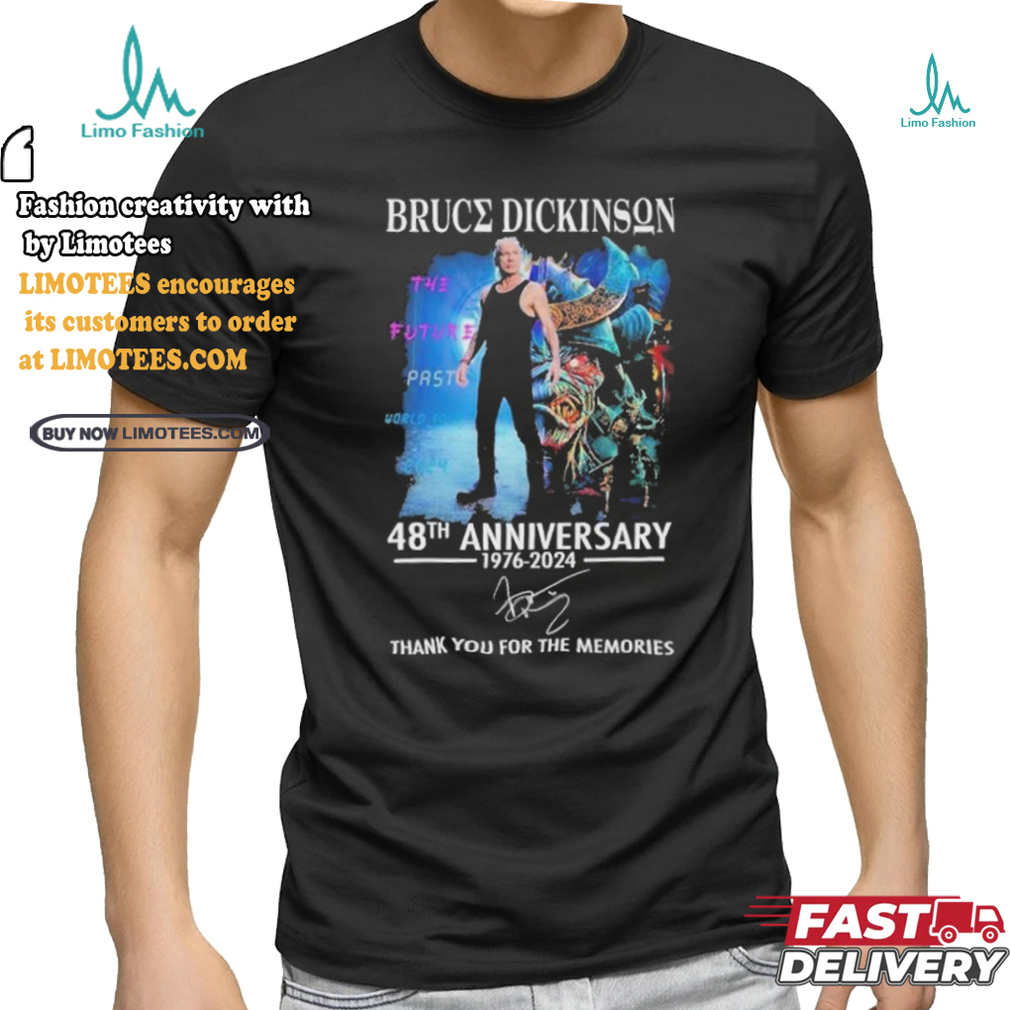 Bruce Dickinson 48th Anniversary 1976 2024 Thank You For The Memories T Shirt Bruce Dickinson 48th Anniversary 1976 2024 Thank You For The Memories T Shirt