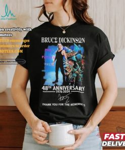 Bruce Dickinson 48th Anniversary 1976 2024 Thank You For The Memories T Shirt