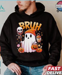 Bruh Ghost Halloween Cute Ghost Trick Or Treat Candy Kids T shirt