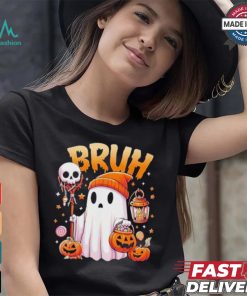 Bruh Ghost Halloween Cute Ghost Trick Or Treat Candy Kids T shirt
