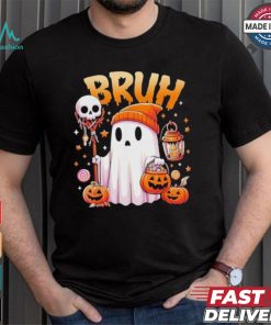 Bruh Ghost Halloween Cute Ghost Trick Or Treat Candy Kids T shirt