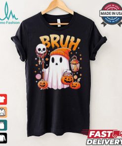 Bruh Ghost Halloween Cute Ghost Trick Or Treat Candy Kids T shirt