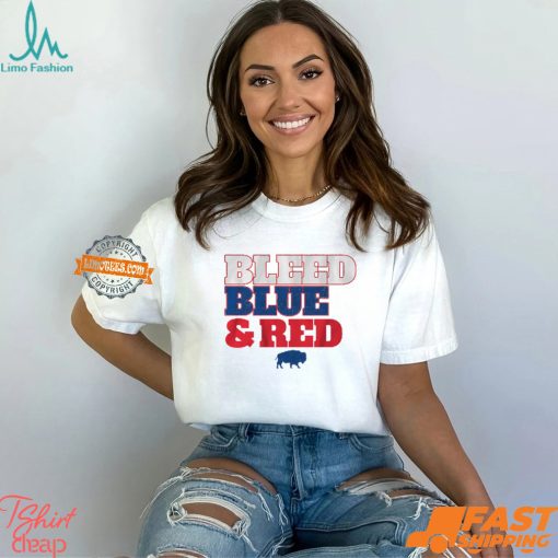 Buffalo Football Bleed Blue & Red Shirt