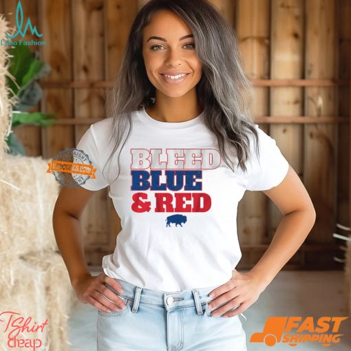 Buffalo Football Bleed Blue & Red Shirt