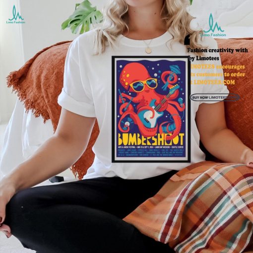 Bumbershoot arts and music festival seattle center aug 31 and sept 1 2024 tour poster shirt