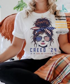 C.R.E.E.D 24 T.A.K.E Me Higher Messy Bun Usa Shirt