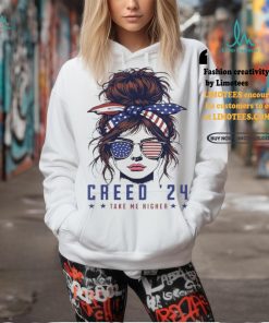 C.R.E.E.D 24 T.A.K.E Me Higher Messy Bun Usa Shirt