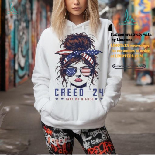 C.R.E.E.D 24 T.A.K.E Me Higher Messy Bun Usa Shirt