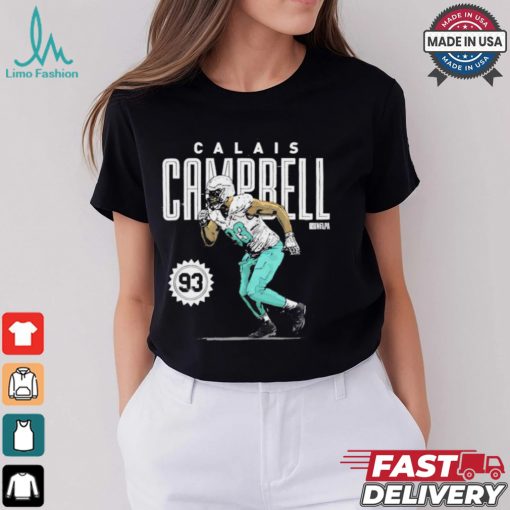 Calais Campbell Miami Dolphins number 93 shirt