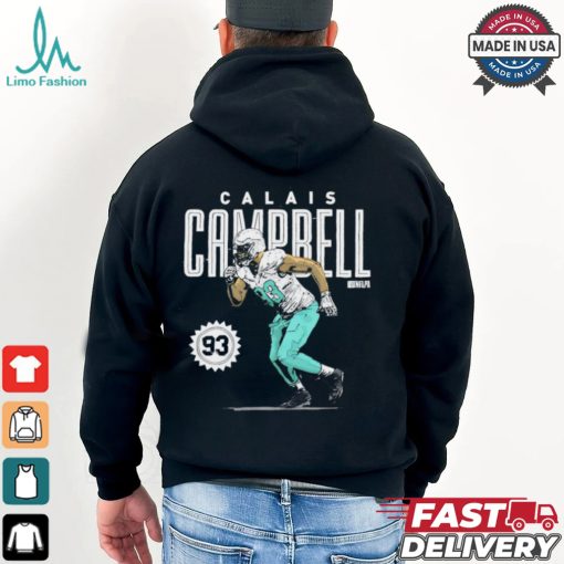 Calais Campbell Miami Dolphins number 93 shirt