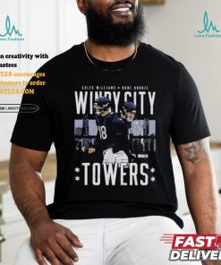 Caleb Williams and Rome Odunze Chicago Bears Windy City Towers shirt