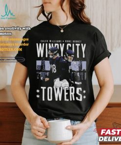 Caleb Williams and Rome Odunze Chicago Bears Windy City Towers shirt