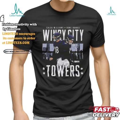 Caleb Williams and Rome Odunze Chicago Bears Windy City Towers shirt