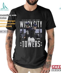 Caleb Williams and Rome Odunze Chicago Bears Windy City Towers shirt