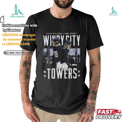 Caleb Williams and Rome Odunze Chicago Bears Windy City Towers shirt