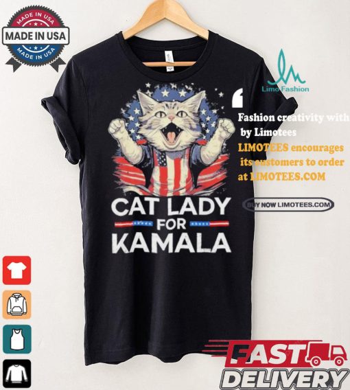 Cat Ladies For Kamala Childless Cat Lady President Kamala Harris 2024 America Cat Voter T shirt
