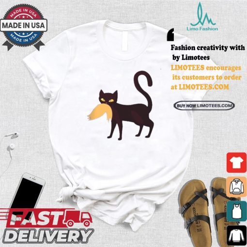 Cat Ladies For Kamala Harris Cat Bites Trump Hair Voting Harris For 47th Us President T shirt