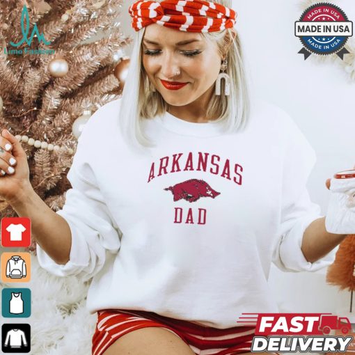 Champion Arkansas Razorbacks Grey Dad Number One Short Sleeve Fashion T Shirt