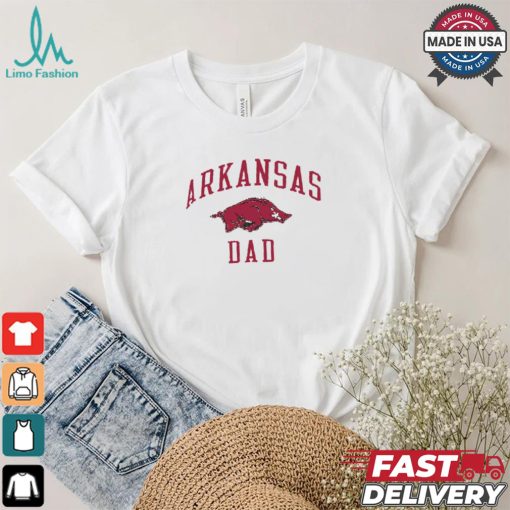 Champion Arkansas Razorbacks Grey Dad Number One Short Sleeve Fashion T Shirt