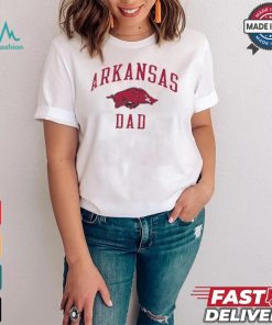 Champion Arkansas Razorbacks Grey Dad Number One Short Sleeve Fashion T Shirt