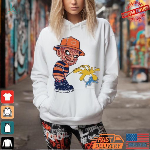 Chicago Bears Freddy Krueger pissing on Detroit Lions shirt