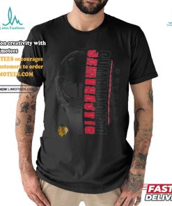 Chicago Blackhawks Starter Half Helmet Logo T Shirt