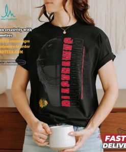 Chicago Blackhawks Starter Half Helmet Logo T Shirt