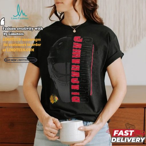 Chicago Blackhawks Starter Half Helmet Logo T Shirt