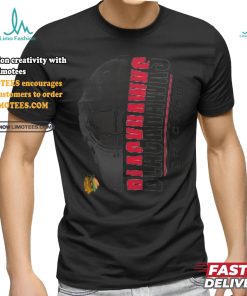 Chicago Blackhawks Starter Half Helmet Logo T Shirt