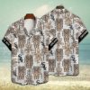 Orioles Exotic Black And White Palms Baseball Aloha Shirt