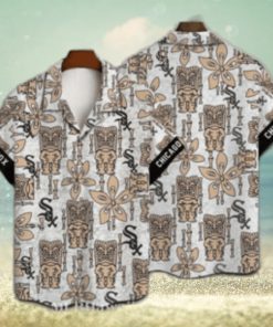 Chicago White Sox Ornate Tribal Beige Hawaiian Shirt