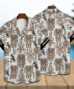 Chicago White Sox Ornate Tribal Beige Hawaiian Shirt