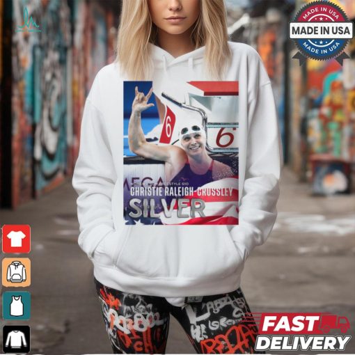 Christie Raleigh Crossley Team USA Silver Medal Women’s 50m Freestyle S10 Paris Paralympics Poster t shirt