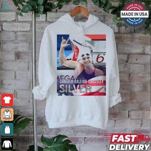 Christie Raleigh Crossley Team USA Silver Medal Women’s 50m Freestyle S10 Paris Paralympics Poster t shirt
