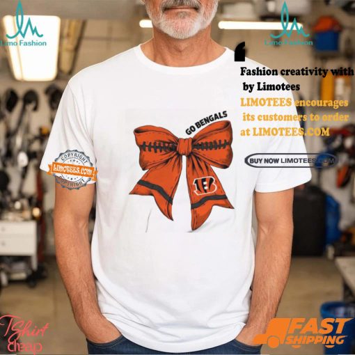 Cincinnati Bengals Go Bengals With Bows Football For Girl T Shirt