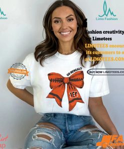 Cincinnati Bengals Go Bengals With Bows Football For Girl T Shirt