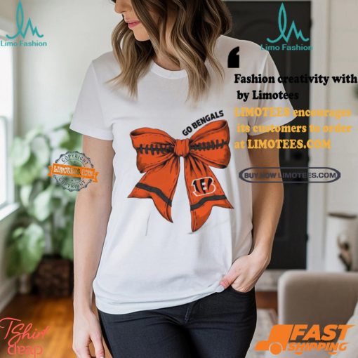 Cincinnati Bengals Go Bengals With Bows Football For Girl T Shirt