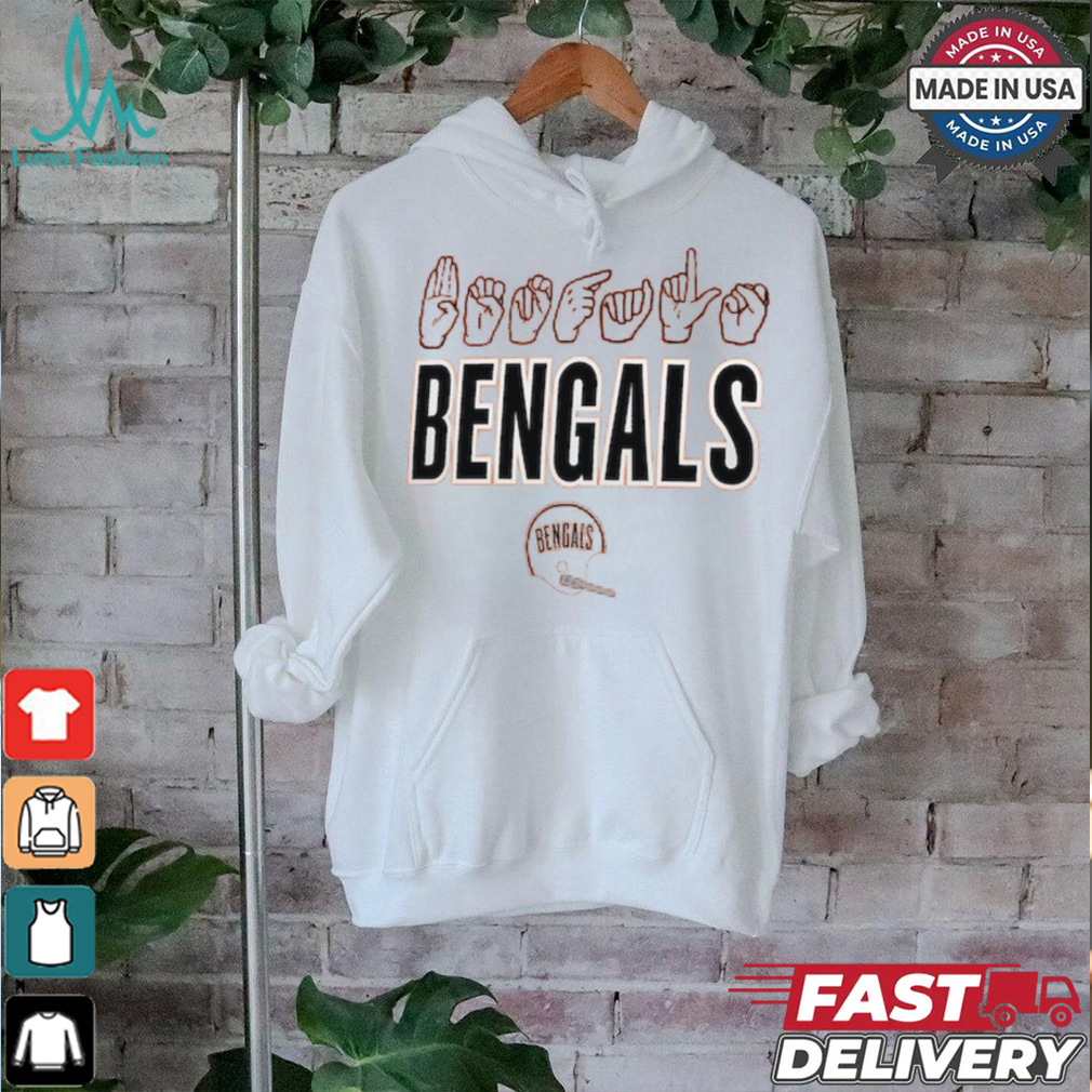 Cincinnati Bengals The NFL ASL Collection by Love Sign American Sign Language T Shirt Cincinnati Bengals The NFL ASL Collection by Love Sign American Sign Language T Shirt