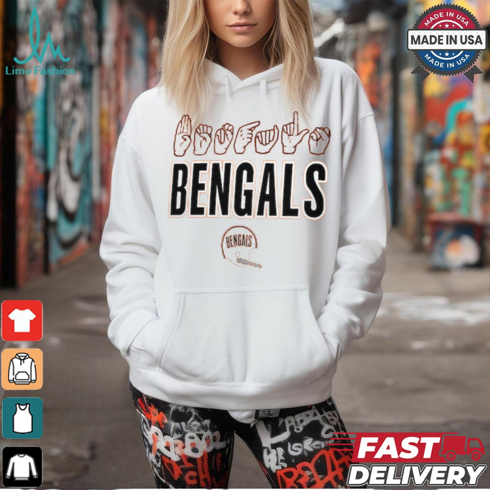 Cincinnati Bengals The NFL ASL Collection by Love Sign American Sign Language T Shirt Cincinnati Bengals The NFL ASL Collection by Love Sign American Sign Language T Shirt