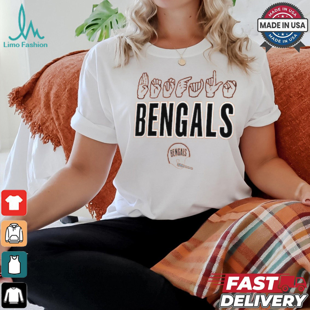 Cincinnati Bengals The NFL ASL Collection by Love Sign American Sign Language T Shirt Cincinnati Bengals The NFL ASL Collection by Love Sign American Sign Language T Shirt
