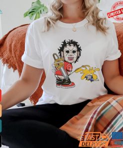 Cleveland Browns Leatherface pissing on Baltimore Ravens Shirt