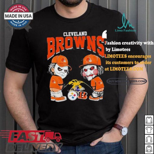 Cleveland Browns NFL Halloween Peeing Funny Shirt