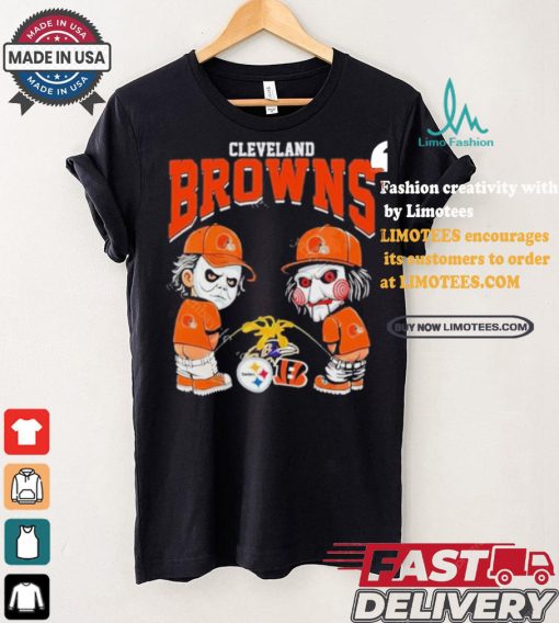 Cleveland Browns NFL Halloween Peeing Funny Shirt