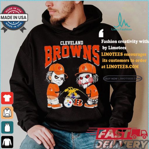Cleveland Browns NFL Halloween Peeing Funny Shirt