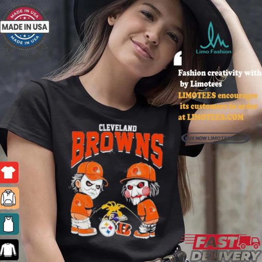 Cleveland Browns NFL Halloween Peeing Funny Shirt
