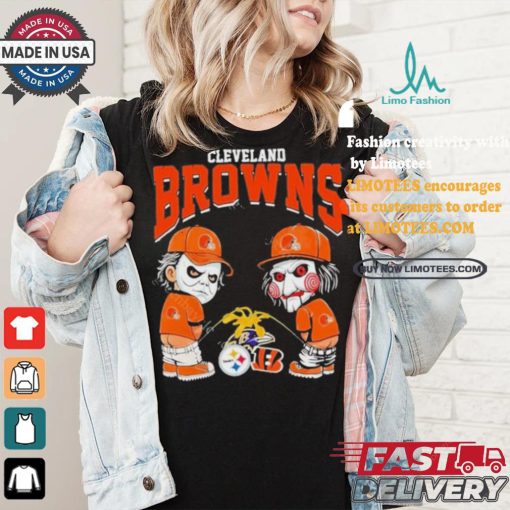 Cleveland Browns NFL Halloween Peeing Funny Shirt