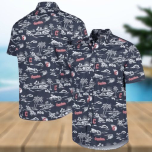 Cleveland Guardians Tropical Island Palms Hawaiian Shirt