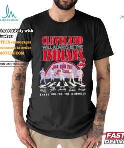 Cleveland will always be the Indians Cleveland Indians players abbey road thank you for the memories signature shirt