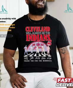 Cleveland will always be the Indians Cleveland Indians players abbey road thank you for the memories signature shirt